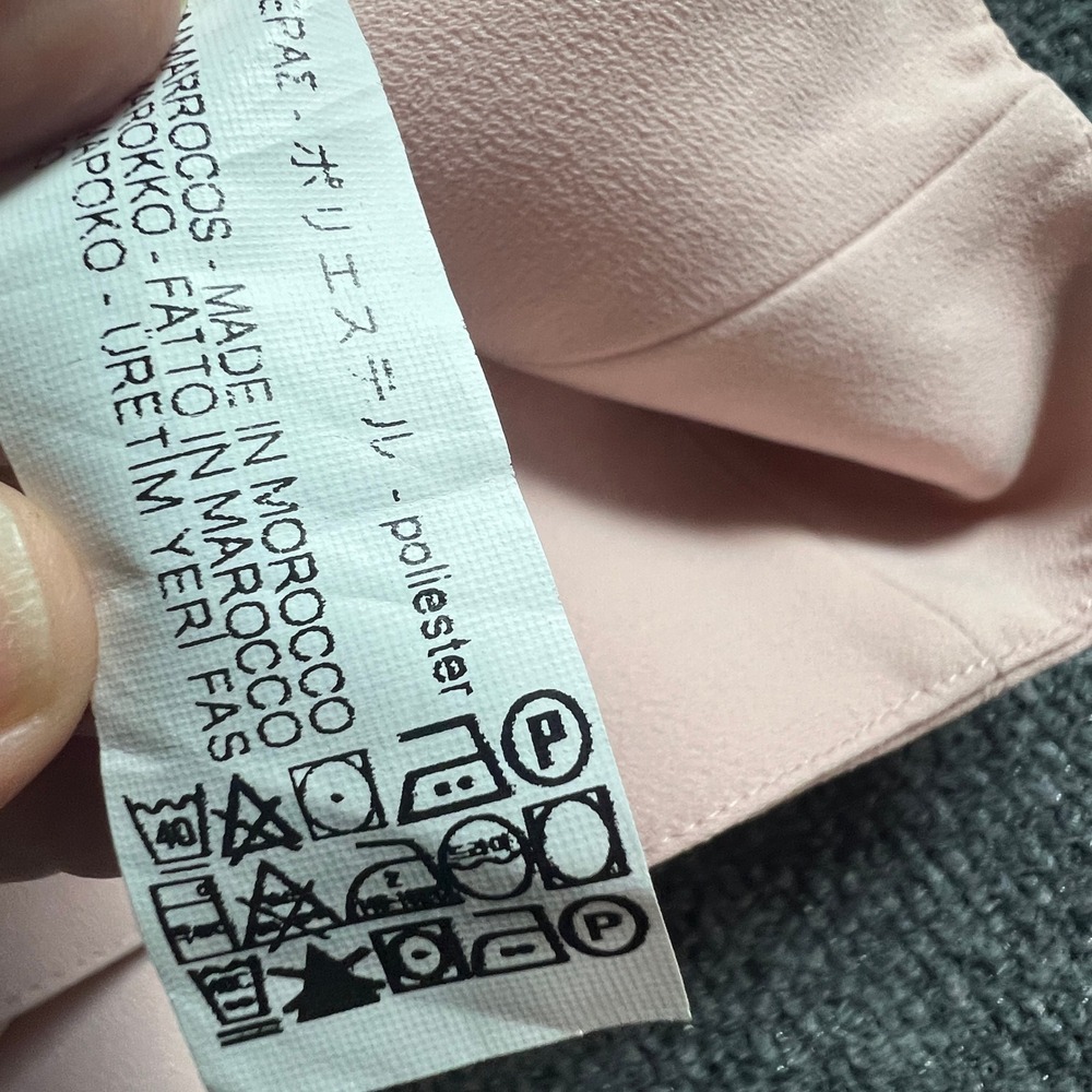 Zara Woman Pink Tiered Ruffle Skort High Waist Mini Skirt Shorts L - Picture 10 of 11